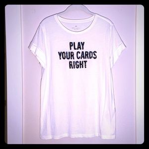 Kate Spade “Play Your Cards Right” Sequin Tee